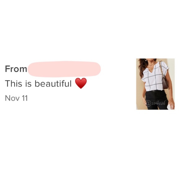 Grid Check White Blouse Tee Shirt Top - Picture 7 of 8